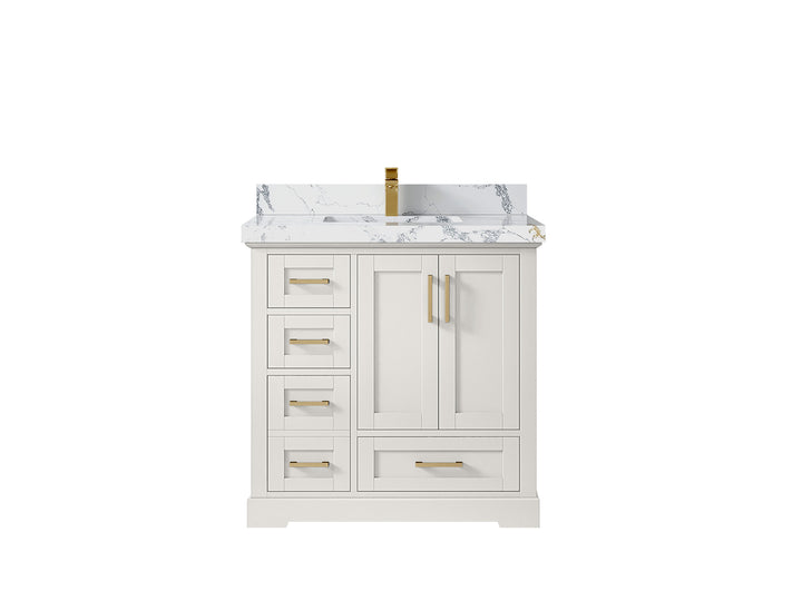 Boston 36" W x 22" D Center Sink Vanity for Modern Bathroom Spaces - photo 24