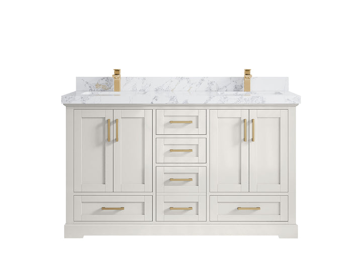 Boston 60 in. W x 22 in. D Double Sink Bathroom Vanity - photo 25