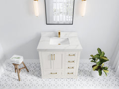 Boston 36 in. W x 22 in. D Center Sink Bathroom Vanity - photo 25