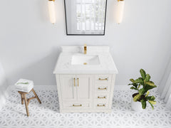 Boston 36 in. W x 22 in. D Center Sink Bathroom Vanity - photo 45