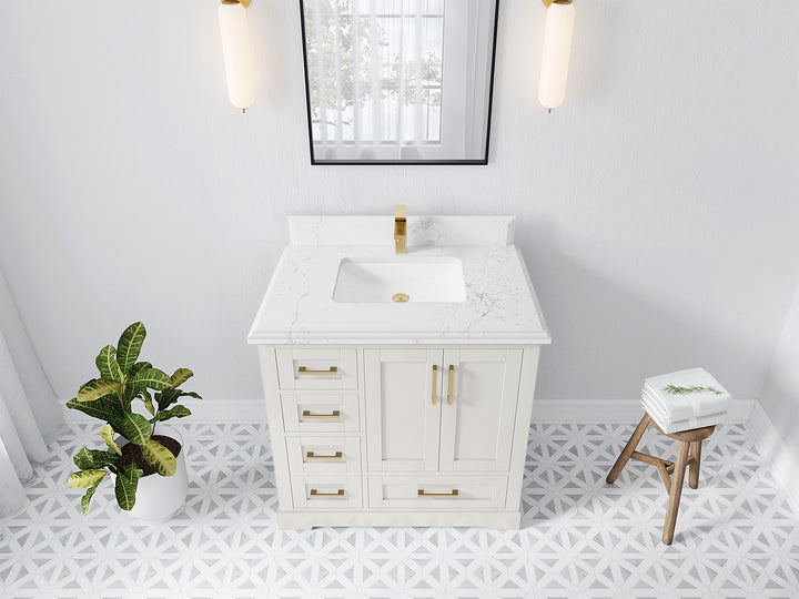 Boston 36" W x 22" D Center Sink Vanity for Modern Bathroom Spaces - photo 45