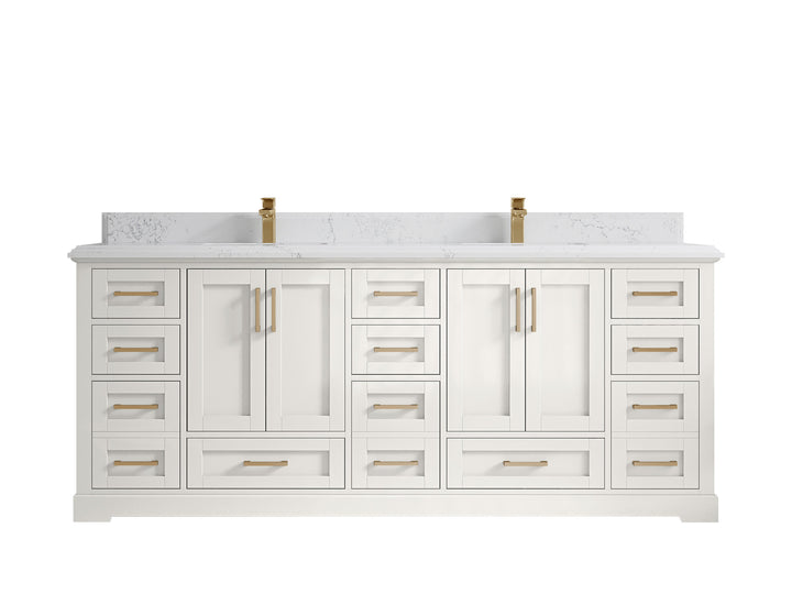 Boston 84 in. W x 22 in. D Double Sink Bathroom Vanity - photo 47