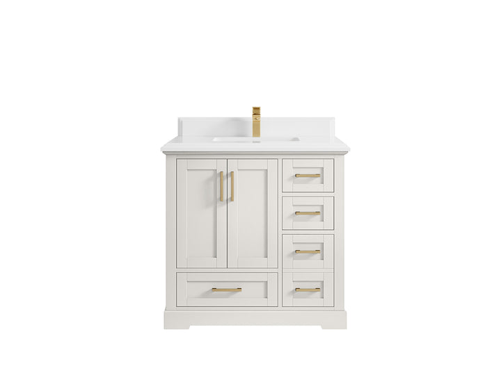 Boston 36 in. W x 22 in. D Center Sink Bathroom Vanity - photo 48