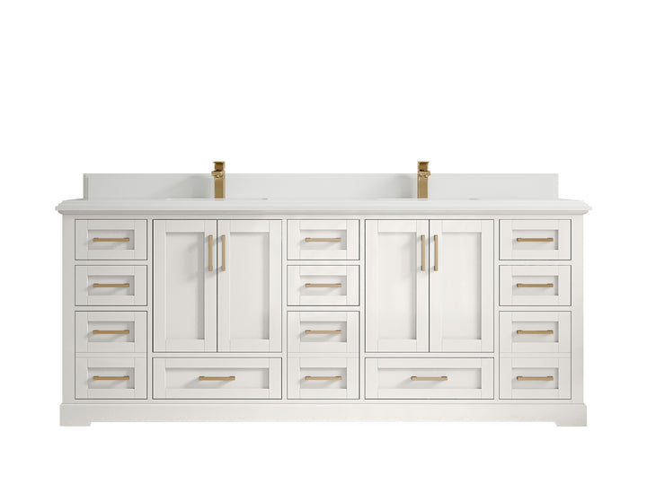 Boston 84 in. W x 22 in. D Double Sink Bathroom Vanity - photo 49