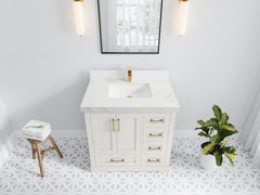 Boston 36 in. W x 22 in. D Center Sink Bathroom Vanity - photo 27