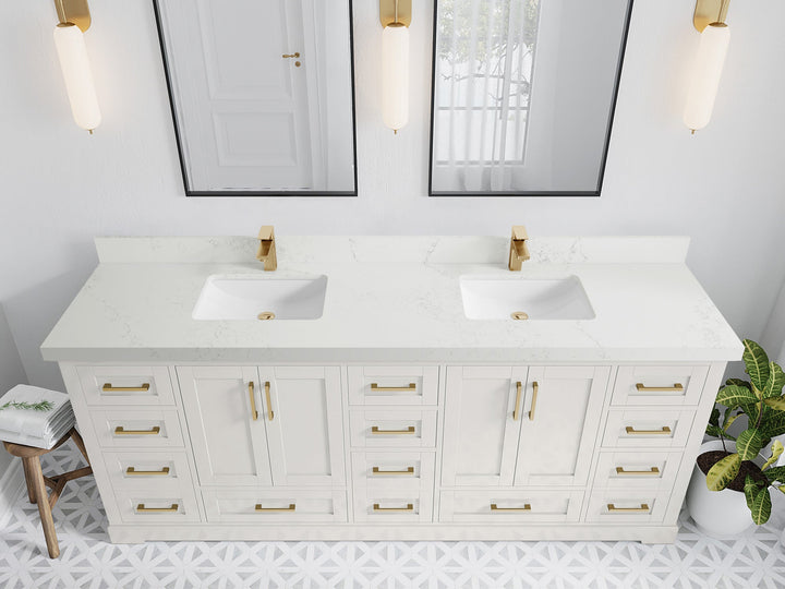 Boston 84 in. W x 22 in. D Double Sink Bathroom Vanity - photo 28