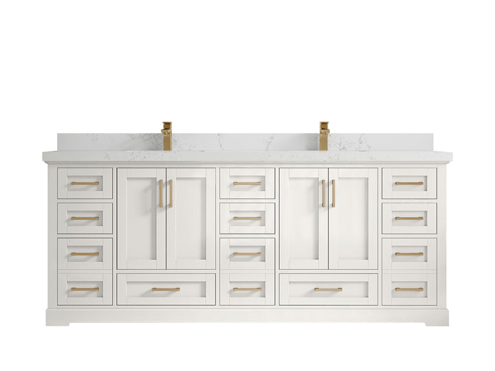 Boston 84 in. W x 22 in. D Double Sink Bathroom Vanity - photo 29
