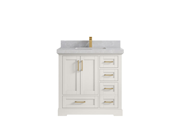 Boston 36 in. W x 22 in. D Center Sink Bathroom Vanity - photo 30
