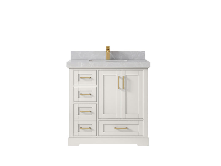 Boston 36" W x 22" D Center Sink Vanity for Modern Bathroom Spaces - photo 30
