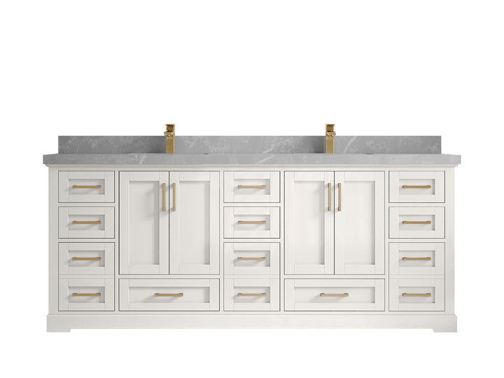 Boston 84 in. W x 22 in. D Double Sink Bathroom Vanity - photo 31