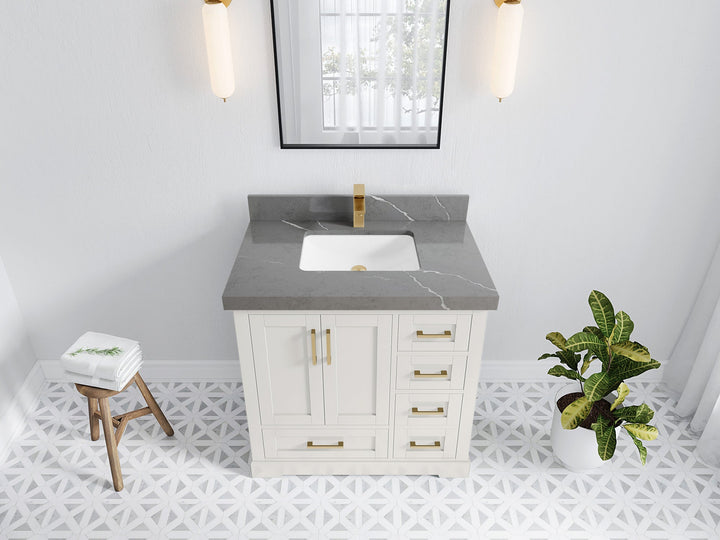 Boston 36 in. W x 22 in. D Center Sink Bathroom Vanity - photo 31