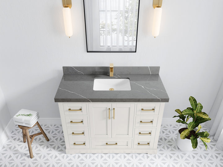 Boston 48 in. W x 22 in. D Single Sink Bathroom Vanity - photo 32