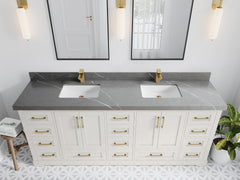 Boston 84 in. W x 22 in. D Double Sink Bathroom Vanity - photo 32