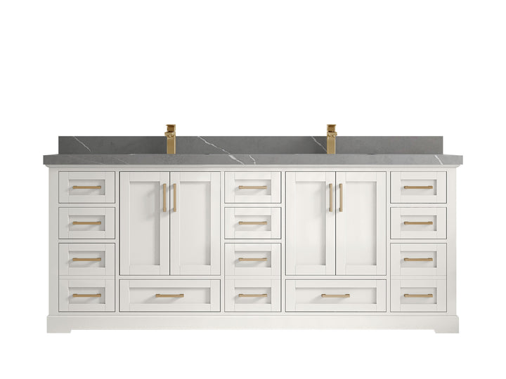 Boston 84 in. W x 22 in. D Double Sink Bathroom Vanity - photo 33