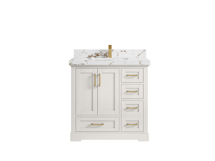 Boston 36 in. W x 22 in. D Center Sink Bathroom Vanity - photo 34
