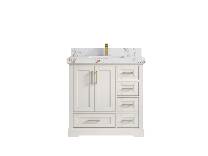 Boston 36 in. W x 22 in. D Center Sink Bathroom Vanity - photo 36
