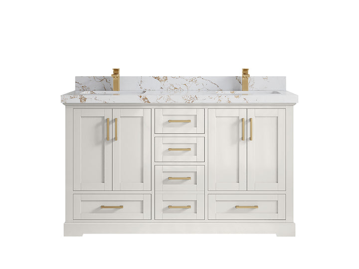 Boston 60 in. W x 22 in. D Double Sink Bathroom Vanity - photo 37