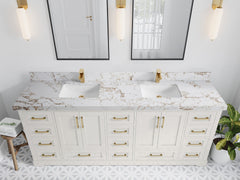Boston 84 in. W x 22 in. D Double Sink Bathroom Vanity - photo 36