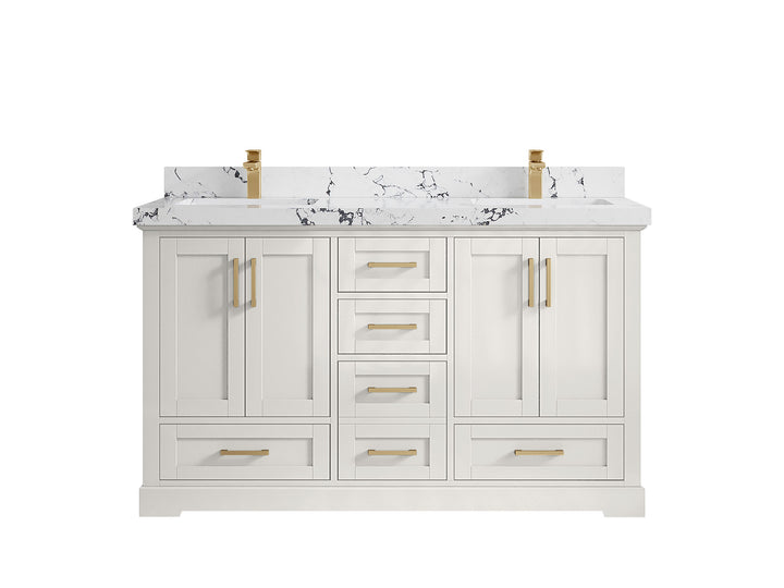 Boston 60 in. W x 22 in. D Double Sink Bathroom Vanity - photo 39