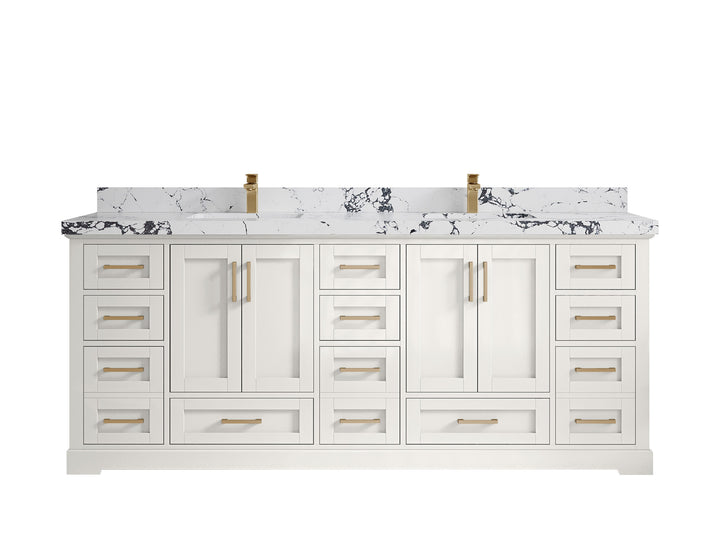 Boston 84 in. W x 22 in. D Double Sink Bathroom Vanity - photo 39