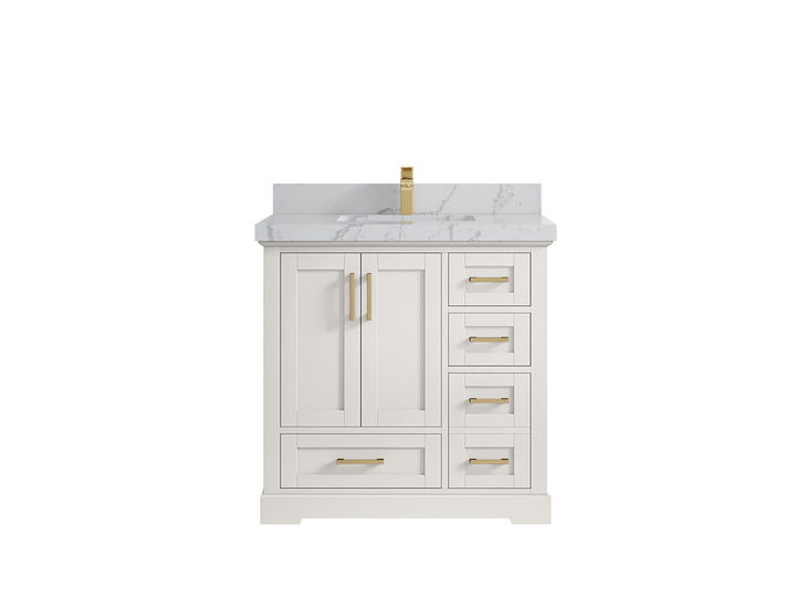 Boston 36 in. W x 22 in. D Center Sink Bathroom Vanity - photo 40