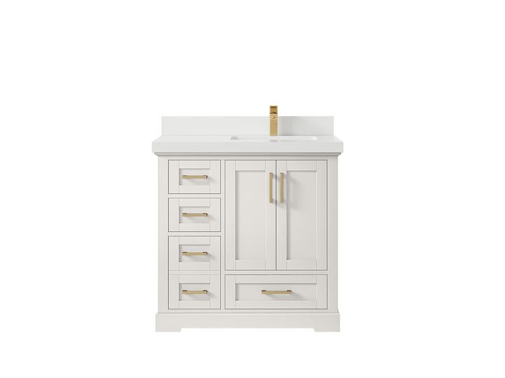 Boston 36 in. W x 22 in. D Right Offset Sink Bathroom Vanity - photo 43