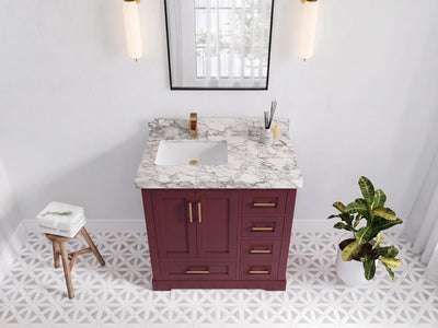 Boston 36 in. W x 22 in. D Left Offset Sink Bathroom Vanity
