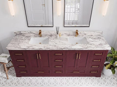 Boston 84 in. W x 22 in. D Double Sink Bathroom Vanity - photo 28