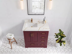 Boston 36 in. W x 22 in. D Left Offset Sink Bathroom Vanity - photo 5