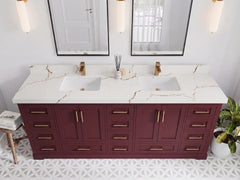 Boston 84 in. W x 22 in. D Double Sink Bathroom Vanity - photo 5