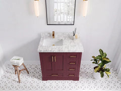 Boston 36 in. W x 22 in. D Left Offset Sink Bathroom Vanity - photo 6