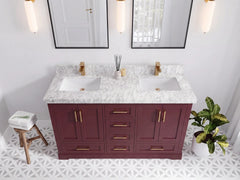 Boston 60 in. W x 22 in. D Double Sink Bathroom Vanity - photo 8