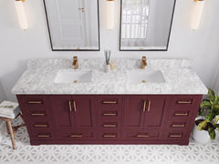 Boston 84 in. W x 22 in. D Double Sink Bathroom Vanity - photo 6