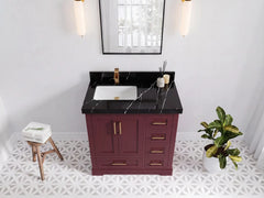 Boston 36 in. W x 22 in. D Left Offset Sink Bathroom Vanity - photo 8
