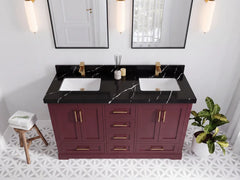 Boston 60 in. W x 22 in. D Double Sink Bathroom Vanity - photo 7
