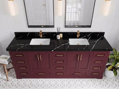 Boston 84 in. W x 22 in. D Double Sink Bathroom Vanity - photo 8