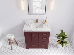 Boston 36 in. W x 22 in. D Center Sink Bathroom Vanity - photo 9