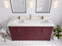 Boston 72 in. W x 22 in. D Double Sink Bathroom Vanity - photo 8