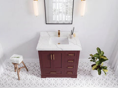 Boston 36 in. W x 22 in. D Center Sink Bathroom Vanity - photo 10