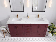 Boston 72 in. W x 22 in. D Double Sink Bathroom Vanity - photo 9