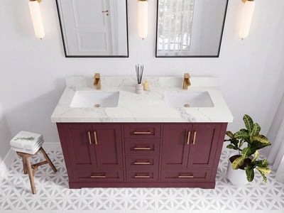 Boston 60 in. W x 22 in. D Double Sink Bathroom Vanity