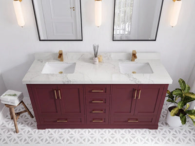 Boston 72 in. W x 22 in. D Double Sink Bathroom Vanity
