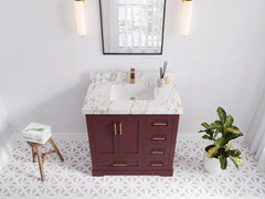 Boston 36 in. W x 22 in. D Center Sink Bathroom Vanity - photo 12