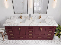 Boston 84 in. W x 22 in. D Double Sink Bathroom Vanity - photo 12