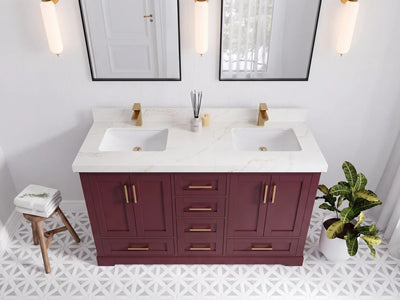Boston 60 in. W x 22 in. D Double Sink Bathroom Vanity