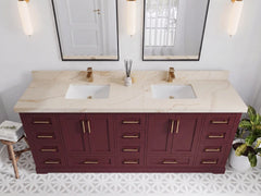Boston 84 in. W x 22 in. D Double Sink Bathroom Vanity - photo 13