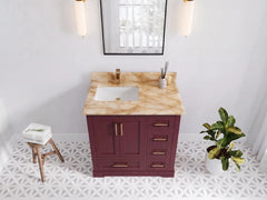 Boston 36 in. W x 22 in. D Left Offset Sink Bathroom Vanity - photo 29