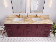 Boston 84 in. W x 22 in. D Double Sink Bathroom Vanity - photo 37