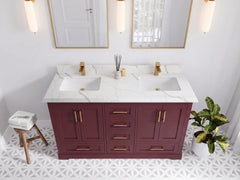 Boston 60 in. W x 22 in. D Double Sink Bathroom Vanity - photo 24