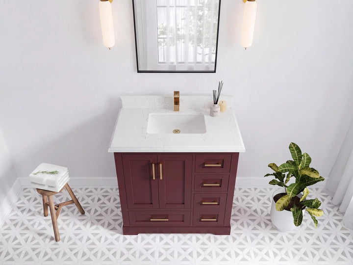 Boston 36 in. W x 22 in. D Center Sink Bathroom Vanity - photo 25